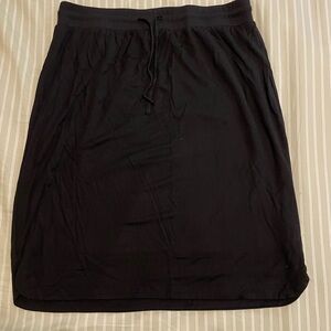 Everyday Black Drawstring A-Line Skirt